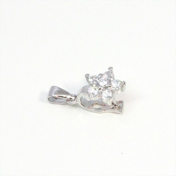 画像8: リングホルダー スターフラワー シルバー925 キュービックジルコニア サイズアウトしたリング 思い出 リングをネックレスにギフト用 / ジーラブ