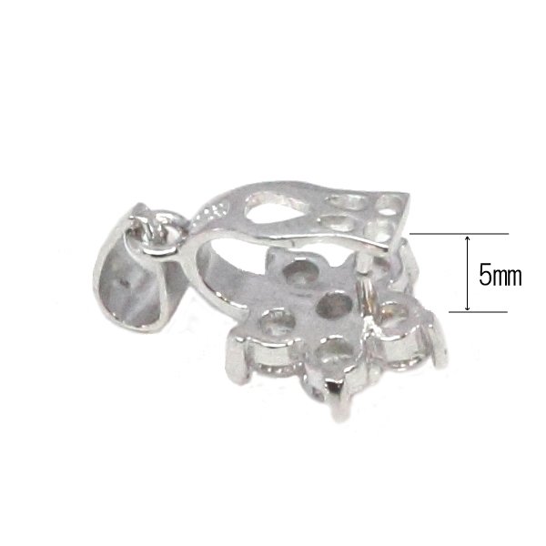 画像9: リングホルダー スターフラワー シルバー925 キュービックジルコニア サイズアウトしたリング 思い出 リングをネックレスにギフト用 / ジーラブ