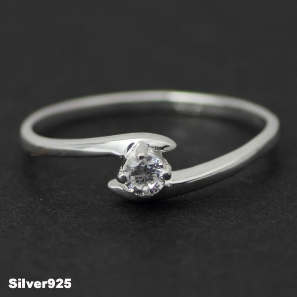 画像1: SILVER925　シルバー925×CZダイヤ デザインリング/1179tr2241