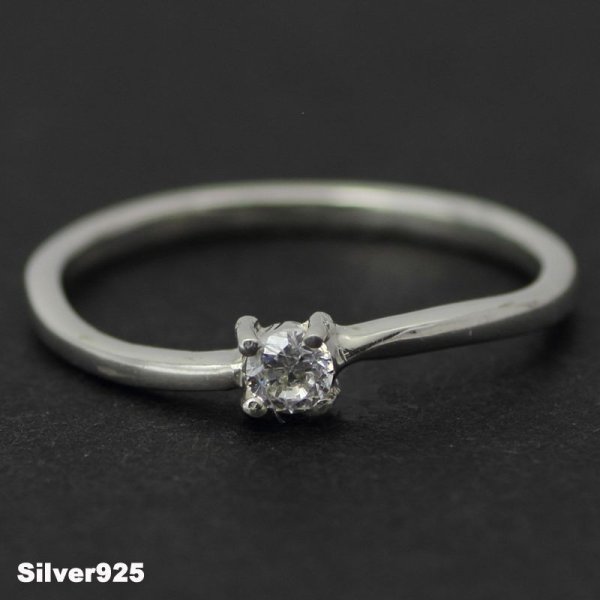 画像1: SILVER925　シルバー925×CZダイヤ デザインリング/1150tr2041