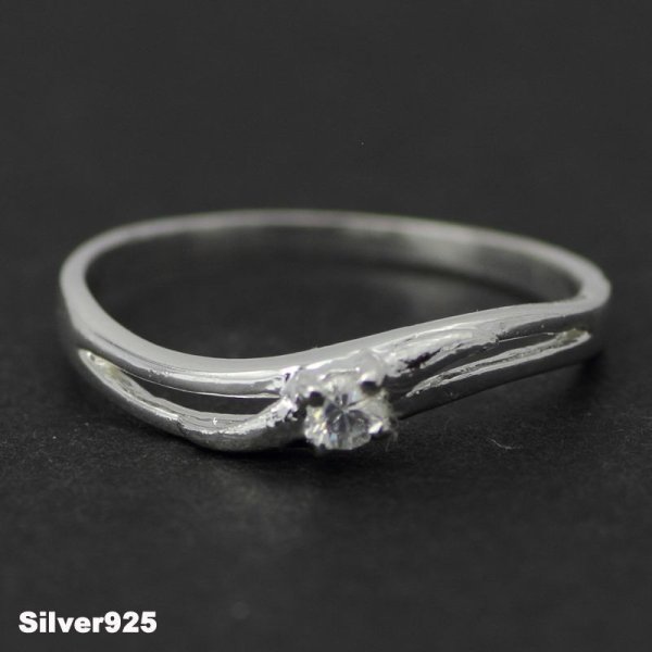 画像1: SILVER925　シルバー925×CZダイヤ デザインリング/1176tr2268