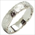 画像3: ハワイアン ジュエリー ペアリング マリッジリング 刻印 ステンレス プルメリア カットアウトリング 結婚指輪