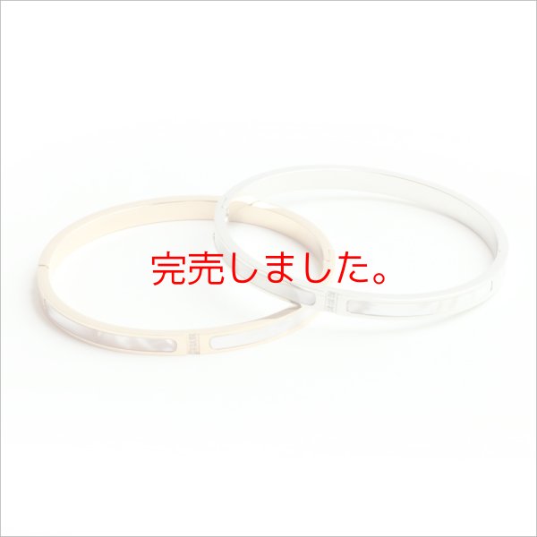 画像4: ステンレス バングル ピンクゴールド / 6ミリ幅 ハワイアン ホワイト シェル バングル 普段使いしやすい アクセサリー お祝い ギフト用 / ジーラブ