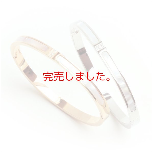 画像5: ステンレス バングル ピンクゴールド / 6ミリ幅 ハワイアン ホワイト シェル バングル 普段使いしやすい アクセサリー お祝い ギフト用 / ジーラブ