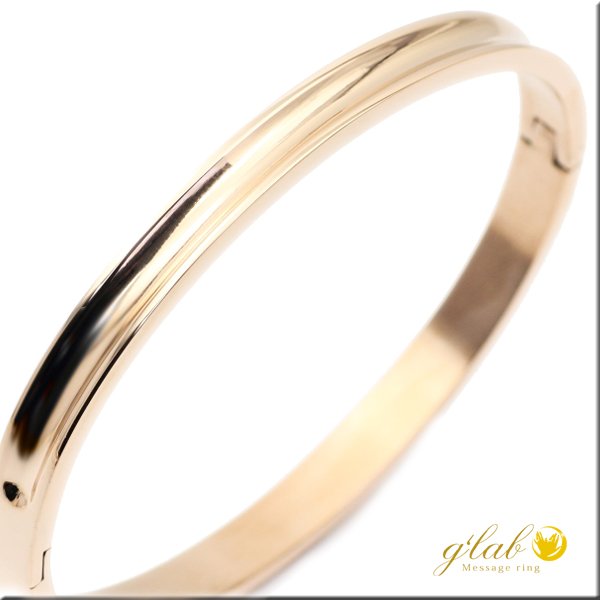 画像9: ウェーブバングル ピンクゴールドステンレス 誕生日プレゼント 記念日 高品質 お祝い ギフト用 / ジーラブ