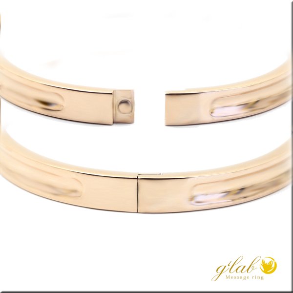 画像7: ウェーブバングル ピンクゴールドステンレス 誕生日プレゼント 記念日 高品質 お祝い ギフト用 / ジーラブ