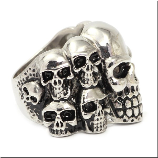 画像6: ステンレス 指輪 イレブン ドクロ スカル 髑髏  金属アレルギー対応 アクセサリー / ハード リング /  錆びないリング ギフト用にも人気 / ジーラブ