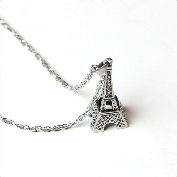 画像3: エッフェル塔 ペンダントトップ ステンレス ネックレス ヘッドギフト用 / ジーラブ