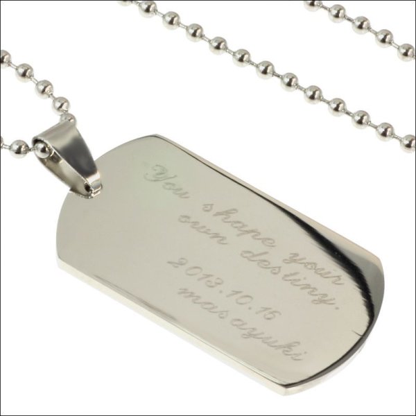 画像4: 刻印 オリジナル（最大50文字無料）お子様のお絵描きなどイラスト可能 ドックタグ ＩＤプレート 316L 誕生日プレゼント 記念日 高品質 お祝い ステンレス ネックレス トップギフト用 / ジーラブ