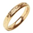 画像1: アラン Arainnピンクゴールドステンレス リング 指輪 錆びないリング 安全を祈る願いが込められたデザイン (1)