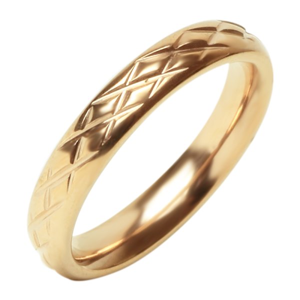 画像1: アラン Arainnピンクゴールドステンレス リング 指輪 錆びないリング 安全を祈る願いが込められたデザイン