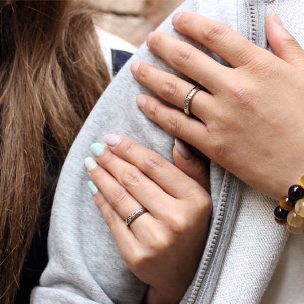 画像5: ステンレス 指輪 シークレット誕生石艶消しタイプ / ジュテイム(愛)サージカルペア価格 20代 30代 40代 50代 記念日のプレゼントにも人気  / ジーラブ