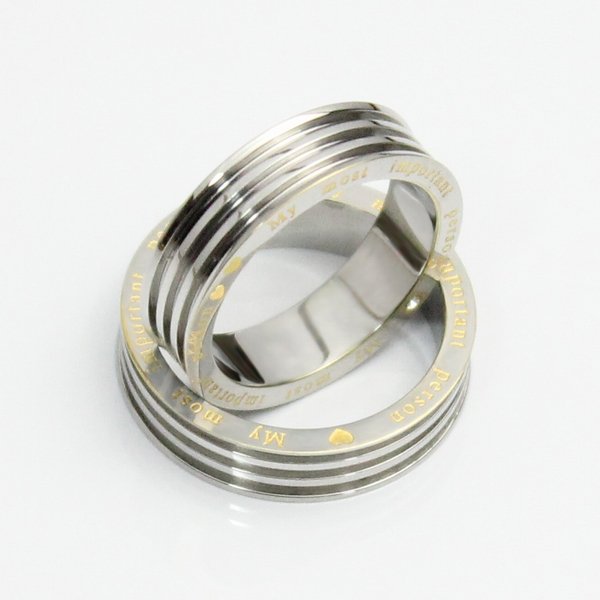 画像4: ステンレス 指輪 ホワイトラブパーソン(Love Person)ペアリング 2本 価格 ボリュームのあるデザイン 20代 30代 40代 50代 ギフト用にも人気 / ジーラブ