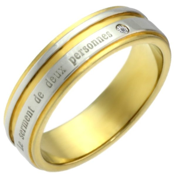 画像2: ル・セルリング 二人の誓い Le serment de deux personnes ステンレス 指輪 刻印 名入れ 錆びないリング   プレゼントにもおすすめ