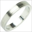 画像2: 艶消しマット スタイリッシュダブルライン ステンレス 指輪 刻印 名入れ 錆びないリング (2)