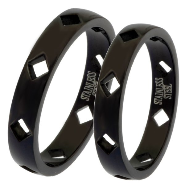 画像4: ステンレス 指輪 ブラックアーガイル   金属アレルギー対応 アクセサリー 錆びないリング 20代 30代 40代 50代 ギフト用にも人気 / ジーラブ