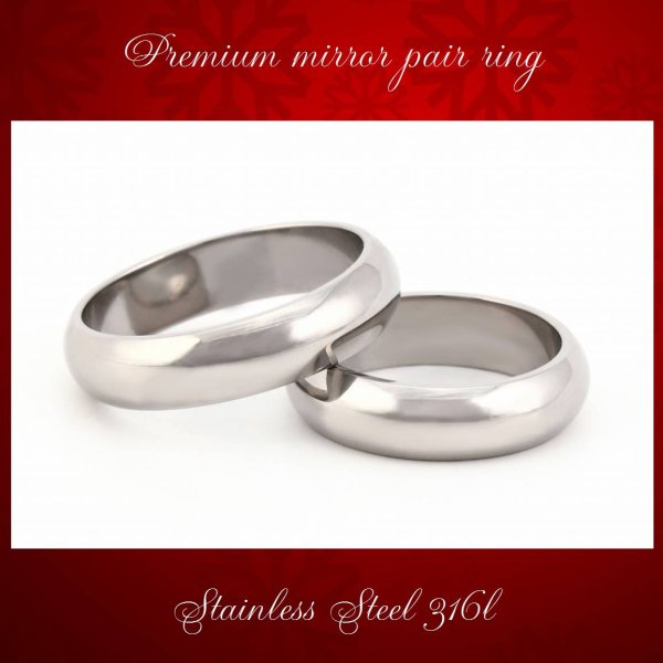 画像3: ステンレス 指輪 5ミリ ミラーリング   金属アレルギー対応 アクセサリー 刻印 名入れ 錆びない 変色しないリング ギフト用にも人気 / ジーラブ