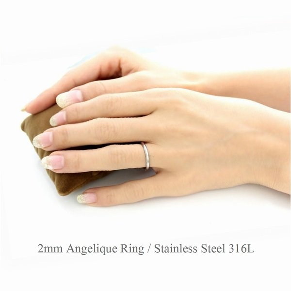 画像4: ステンレス 指輪 艶消しマット アンジェリーク・シルバー Angelique ring   金属アレルギー対応 アクセサリー 刻印 名入れ 錆びないリング ギフト用にも人気 / ジーラブ