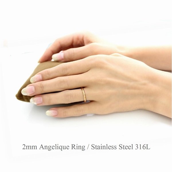 画像7: ステンレス 指輪 アンジェリーク・ピンクゴールド Angelique ring PinkGold  金属アレルギー対応 アクセサリー 刻印 名入れ 錆びないリング ギフト用にも人気 / ジーラブ