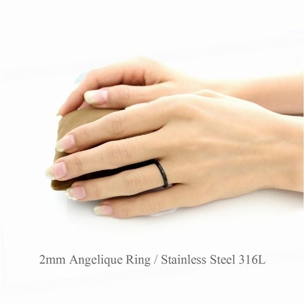 画像6: ステンレス 指輪 アンジェリーク・ブラック Angelique ring Black  金属アレルギー対応 アクセサリー 刻印 名入れ 錆びないリング 記念日のプレゼントにも人気  / ジーラブ