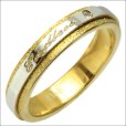 画像2: ツートンタイプ エンドレスゴールド ENDLESS 無限 GOLD ステンレス 指輪 刻印 名入れ 錆びないリング (2)