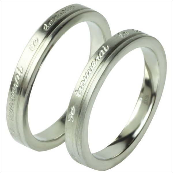 画像4: ステンレス 指輪 艶消しマット ル・ボナーリング 幸せになろうね シルバー   金属アレルギー対応 アクセサリー 刻印 名入れ 錆びないリング ギフト用にも人気 / ジーラブ