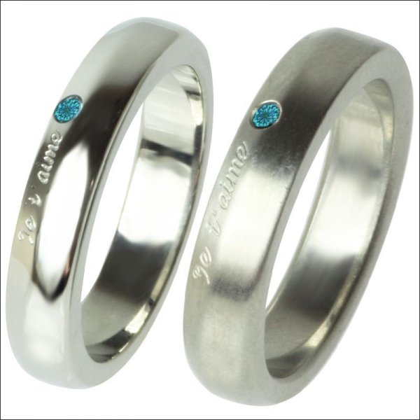 画像3: ステンレス 指輪 誕生石 シルクマットタイプ / ジュテイムリング（愛）誕生石 ジュエリー リング  金属アレルギー対応 アクセサリー 刻印 名入れ  ペア価格 ギフト用にも人気 / ジーラブ