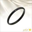 画像1: アンジェリーク・ブラック Angelique ring Blackステンレス 指輪 刻印 名入れ 錆びないリング   プレゼントにもおすすめ (1)