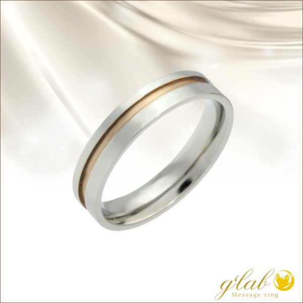 画像1: ３色から選べる　ピンクゴールドナチュールフランス語でnature：自然 ステンレス 指輪 刻印 名入れ 錆びないリング