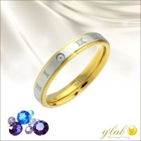誕生石 プレミアムローマ ゴールド ジュエリー リング 指輪 刻印 錆びないリング