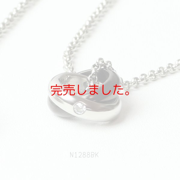 画像5: ペアネックレス ステンレス チェーン付 ネックレス ダブルリング VieN1288P-N1288BKギフト用 / ジーラブ