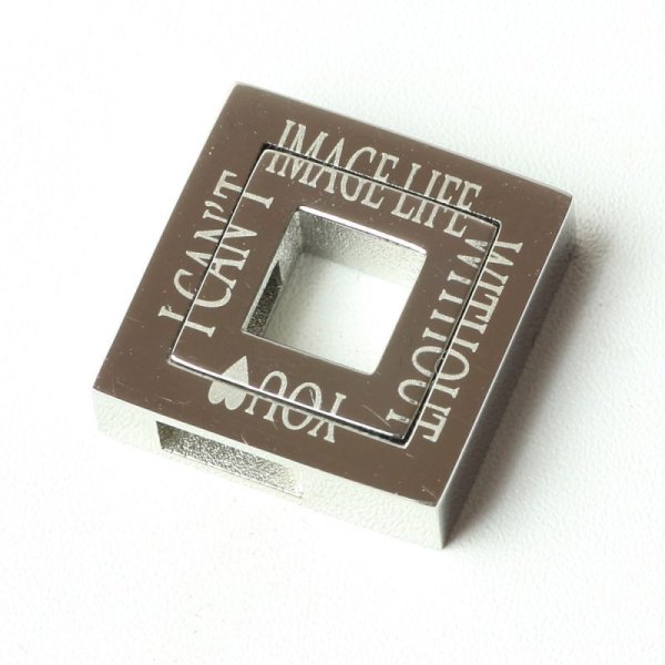 画像5: ペアネックレス ステンレス チェーン付 ネックレス スクエア パズル VieN1289-N1290ギフト用 / ジーラブ