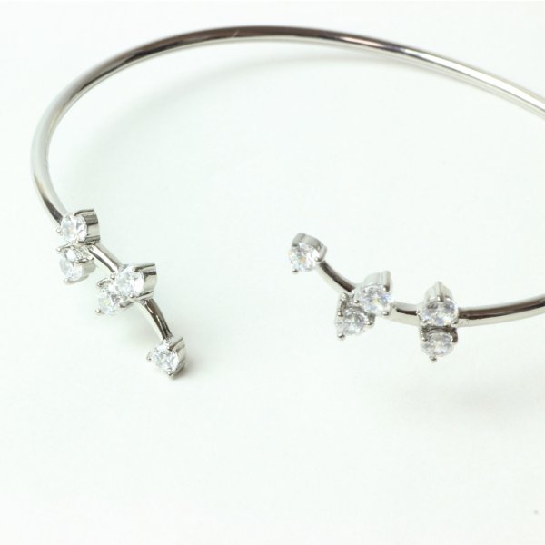 画像4: Twig with flower ステンレス バングル キュービックジルコニア VieB1262 普段使いしやすい アクセサリー お祝い ギフト用 / ジーラブ