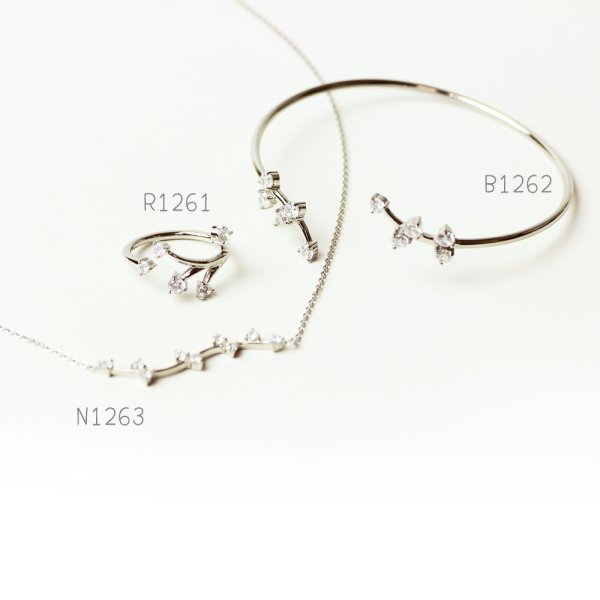 画像8: Twig with flower ステンレス バングル キュービックジルコニア VieB1262 普段使いしやすい アクセサリー お祝い ギフト用 / ジーラブ