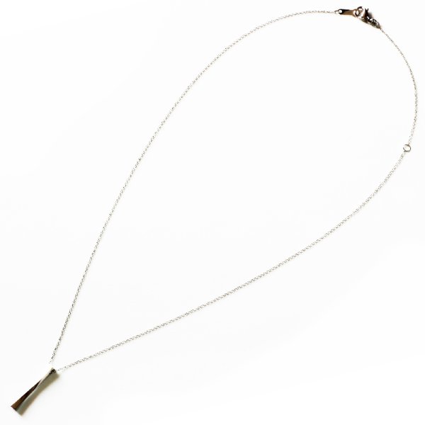 画像8: ペアネックレス シンプルスティック ステンレス キュービックジルコニア N1205-N1206Vie ネックレストップ ギフト用 / ジーラブ