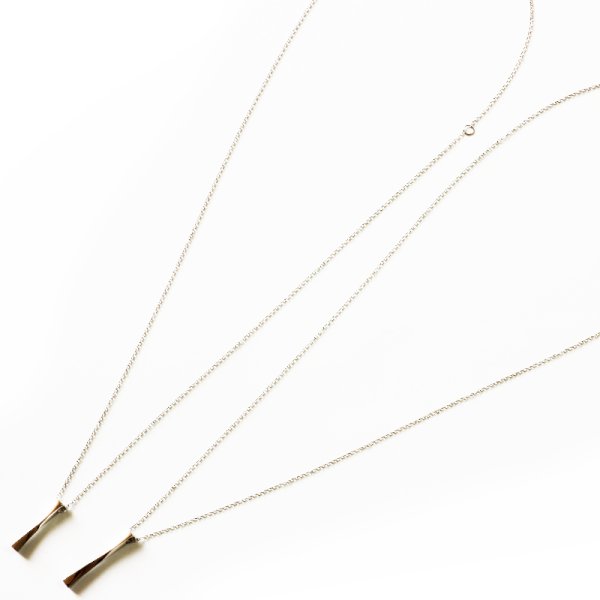 画像9: ペアネックレス シンプルスティック ステンレス キュービックジルコニア N1205-N1206Vie ネックレストップ ギフト用 / ジーラブ