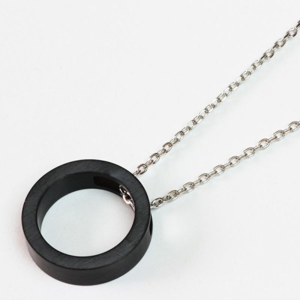 画像3: ネックレス ステンレス マットリング ブラック N1292BKネックレストップ ギフト用 / ジーラブ