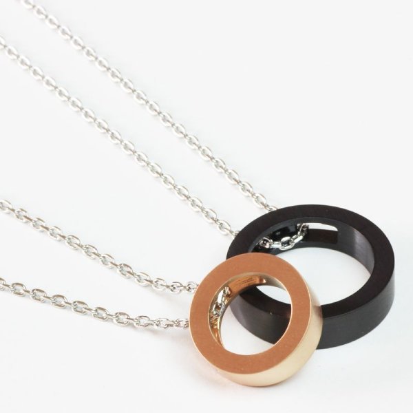 画像7: ネックレス ステンレス マットリング ブラック N1292BKネックレストップ ギフト用 / ジーラブ
