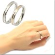 画像3: シンプルライン　ピンクコーティング 天然ダイヤモンド0.015ct　316Lステンレス 指輪 錆びないリング メッセージ刻印