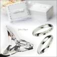 画像1: ゼフィール ガラスの靴 天然ダイヤモンドサージカルステンレス ペアリング 結婚指輪 送料無料名入れ 刻印無料 (1)