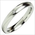 画像4: ゼフィール ガラスの靴 天然ダイヤモンドサージカルステンレス ペアリング 結婚指輪 送料無料名入れ 刻印無料