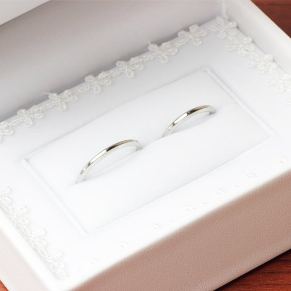 画像2: ハワイアンミリ ガラスの靴 天然ダイヤモンドサージカルステンレス ペアリング 結婚指輪 送料無料 名入れ 刻印無料