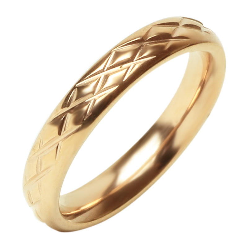 アラン Arainnピンクゴールドステンレス リング 指輪 錆びないリング 安全を祈る願いが込められたデザイン
