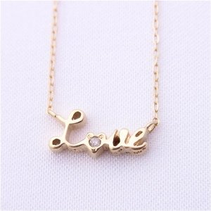 画像3: K10 Loveダイヤモンドゴールドネックレスネックレストップ ギフト用 / ジーラブ (3)
