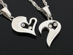 画像3: ツインハートプレート・ペア ネックレス ギフト用 / ジーラブ (3)