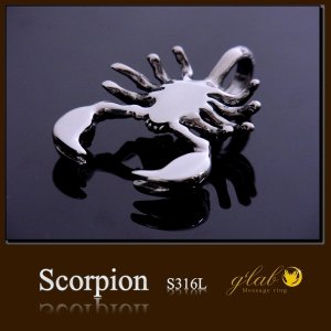 画像2: スコーピオン / サソリ蠍ステンレスネックレストップ ギフト用 / ジーラブ (2)