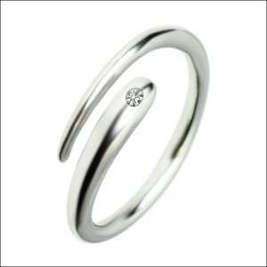 画像3: ステンレス 指輪 誕生石 幸せの 流れ星 メテオール シルバー リング サージカル シングル リング 錆びない 変色しないリング 記念日のプレゼントにも人気  / ジーラブ (3)