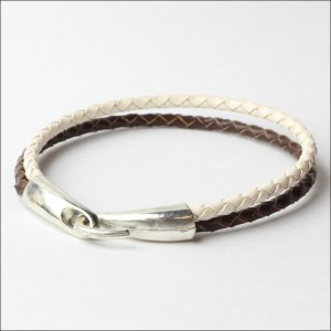 画像6: 本革 フック レザー ブレスレット 誕生日クリスマスプレゼント 記念日 高品質 お祝い ブラック ブラウン ホワイトギフト用 / ジーラブ (6)