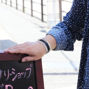 画像8: 本革 フック レザー ブレスレット 誕生日クリスマスプレゼント 記念日 高品質 お祝い ブラック ブラウン ホワイト 2重巻きギフト用 / ジーラブ (8)