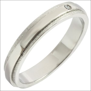 画像5: ステンレス 指輪 プレジール   金属アレルギー対応 アクセサリー 刻印 名入れ 錆びないリング リング 鏡面仕上リングにダブルライン一粒の石が光る 金属アレルギー対応 アクセサリーギフト用にも人気 / ジーラブ (5)